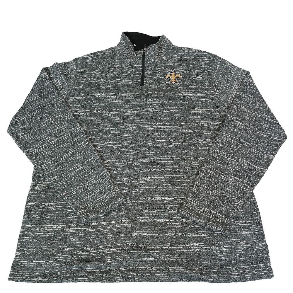 NFL New Orleans Saints Sweatshirt quarter-zip pullover Men's Size XL